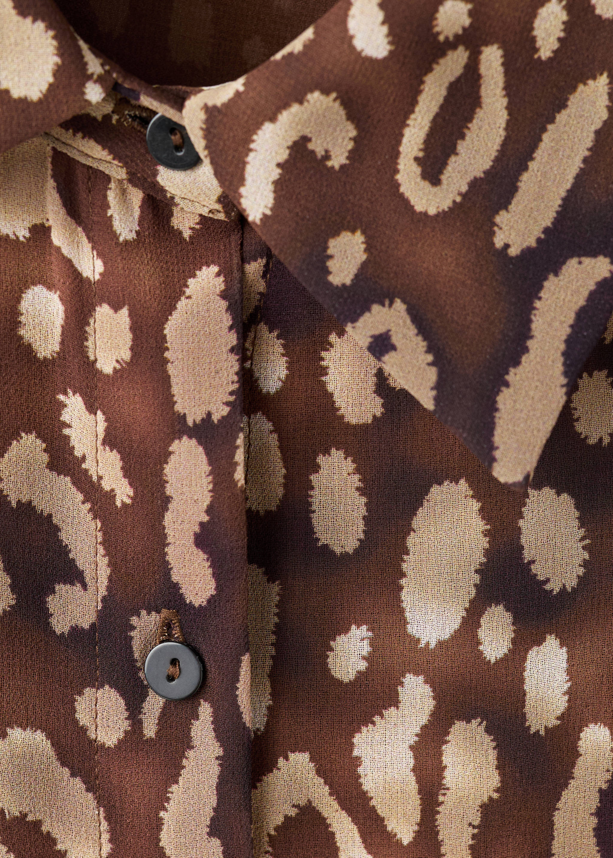Leopard-print shirt dress with belt - Details of the article 8