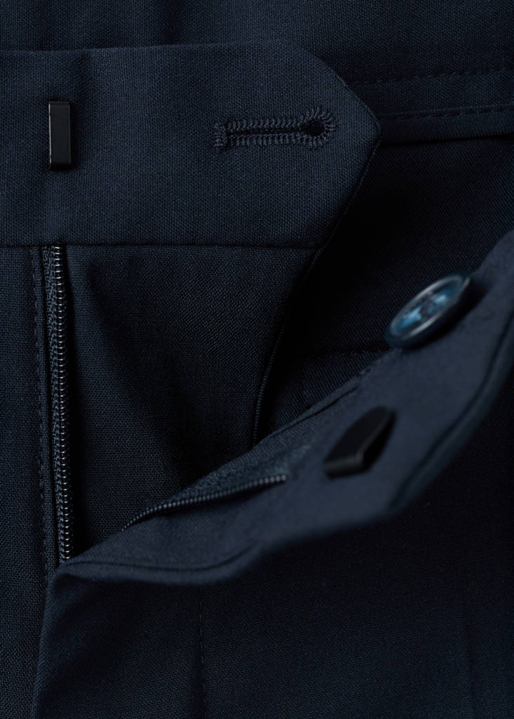 Straight suit trousers — Navy