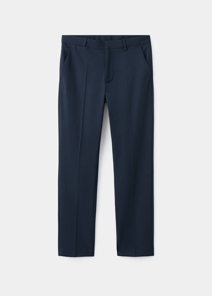 Straight suit trousers — Navy