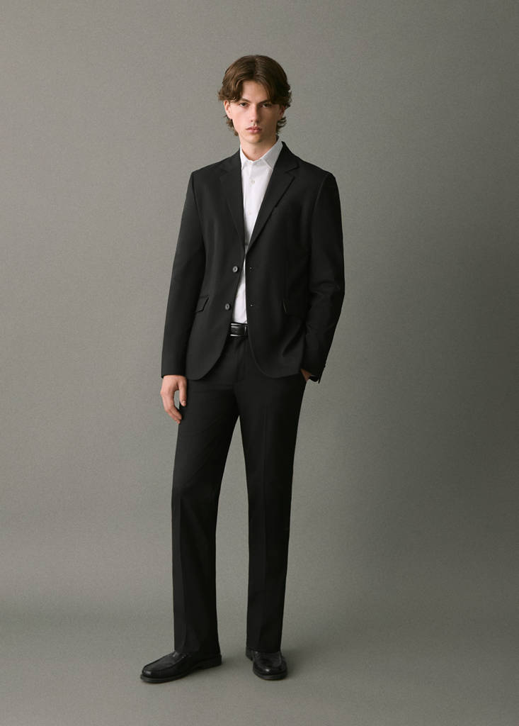 Straight suit trousers — Black