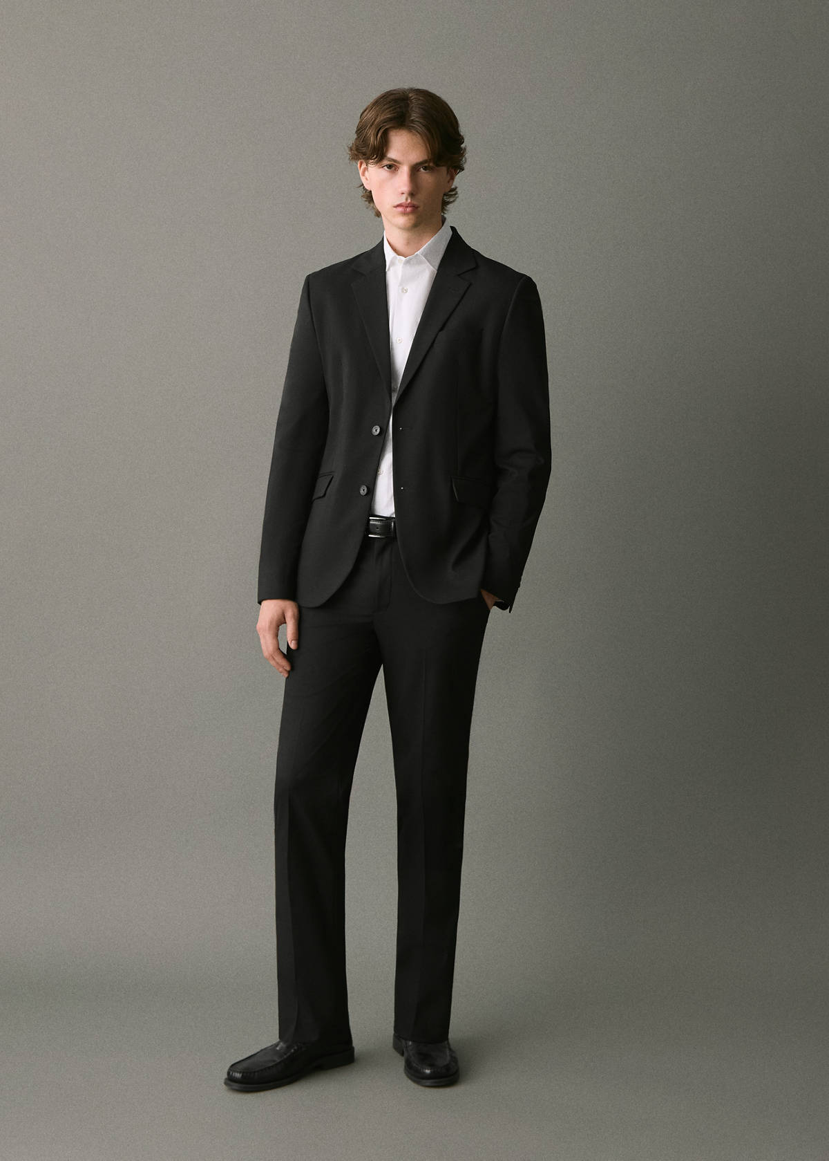 Straight suit trousers — Black