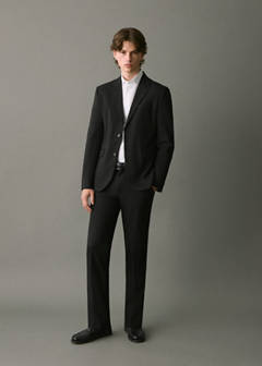 Straight suit trousers — Black 2