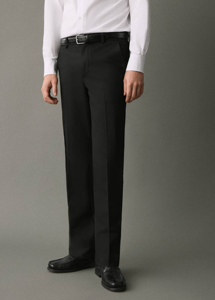Straight suit trousers — Black