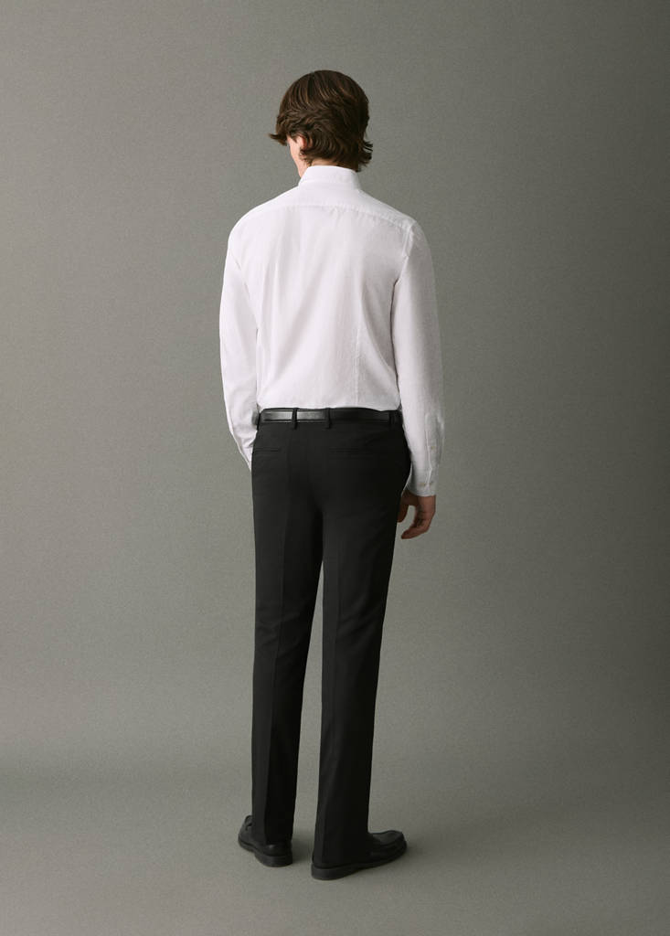Straight suit trousers — Black