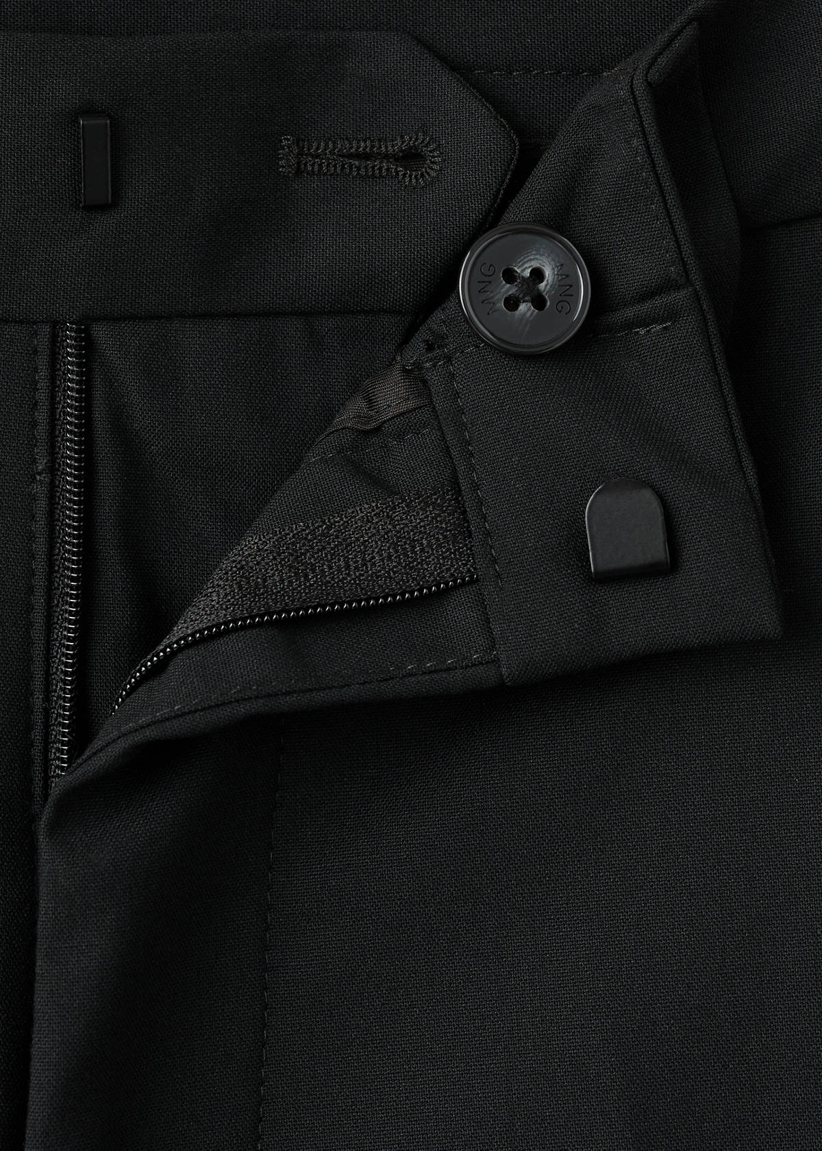 Straight suit trousers — Black