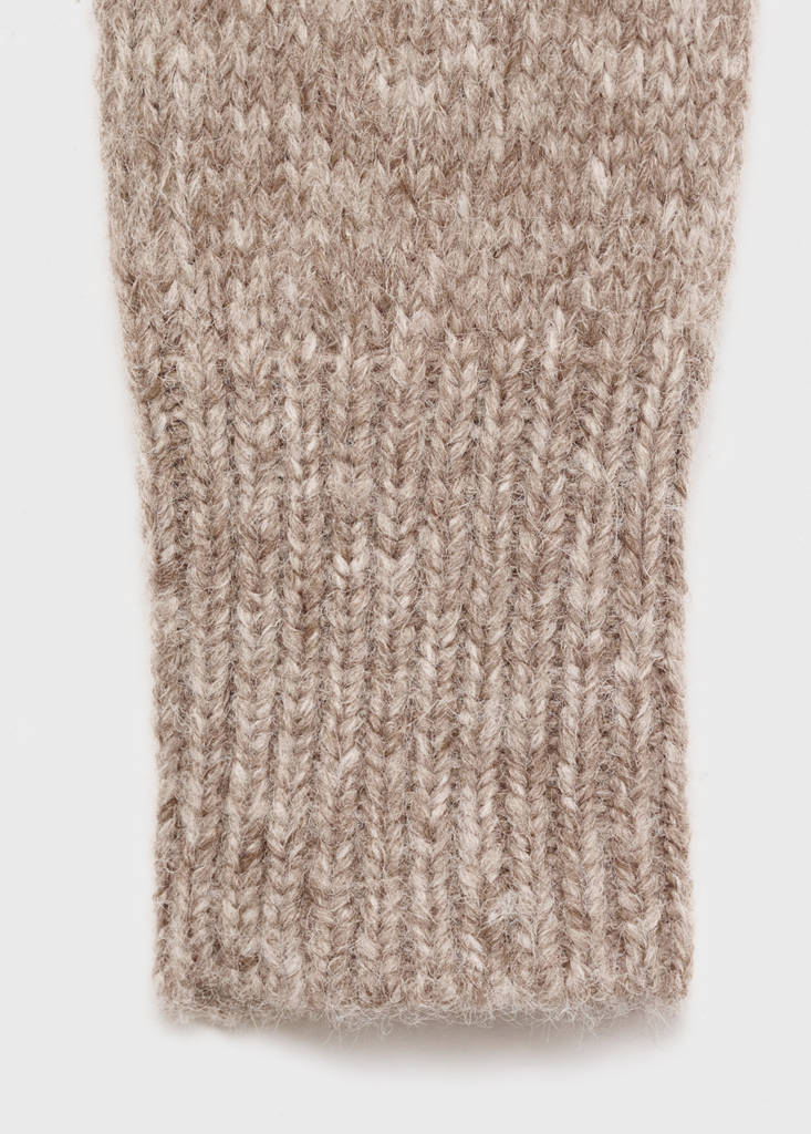 Zip knit sweater — Brown