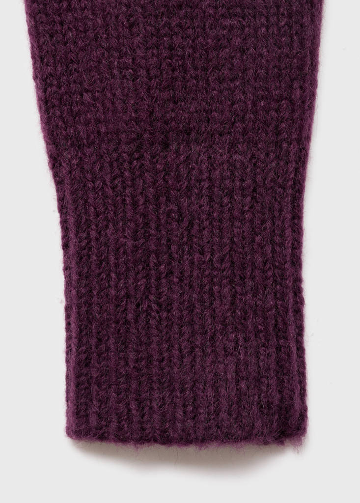 Zip knit sweater — Maroon