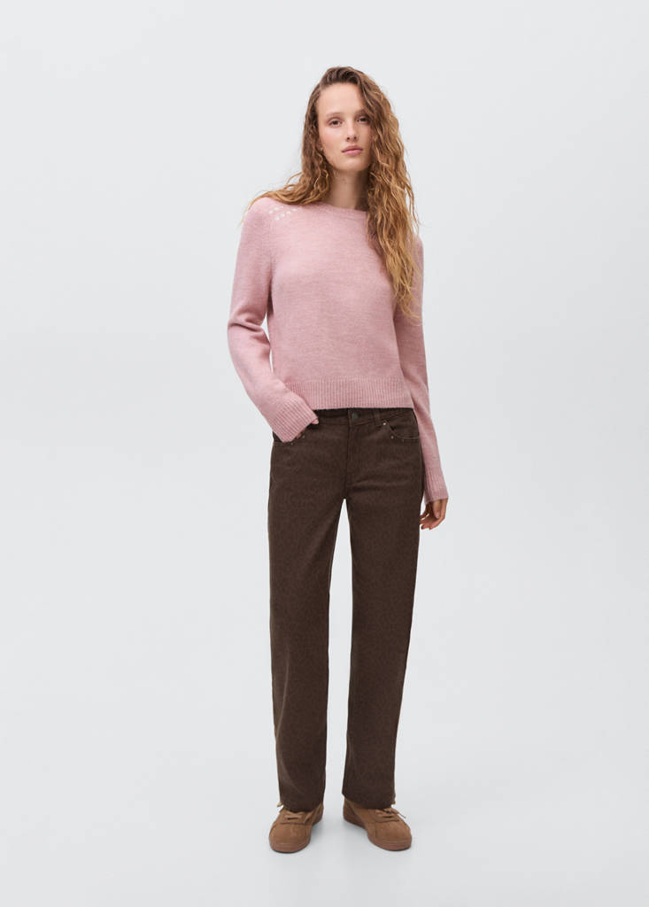 Studded knitted sweater — Pastel Pink