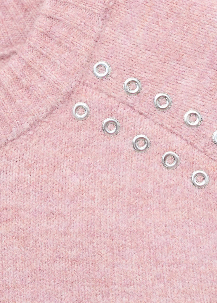 Studded knitted sweater — Pastel Pink