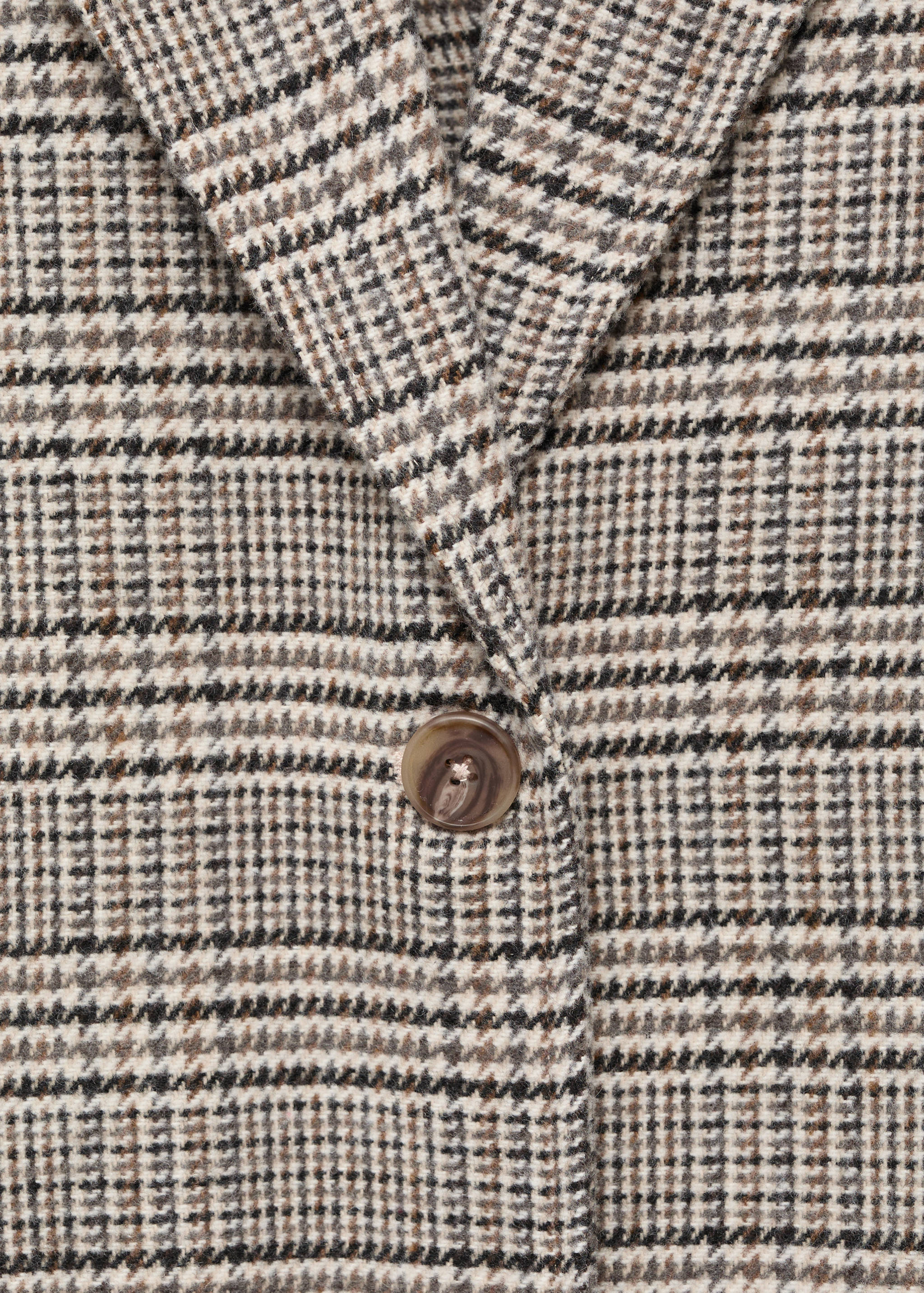 Check wool-blend coat - Details of the article 8