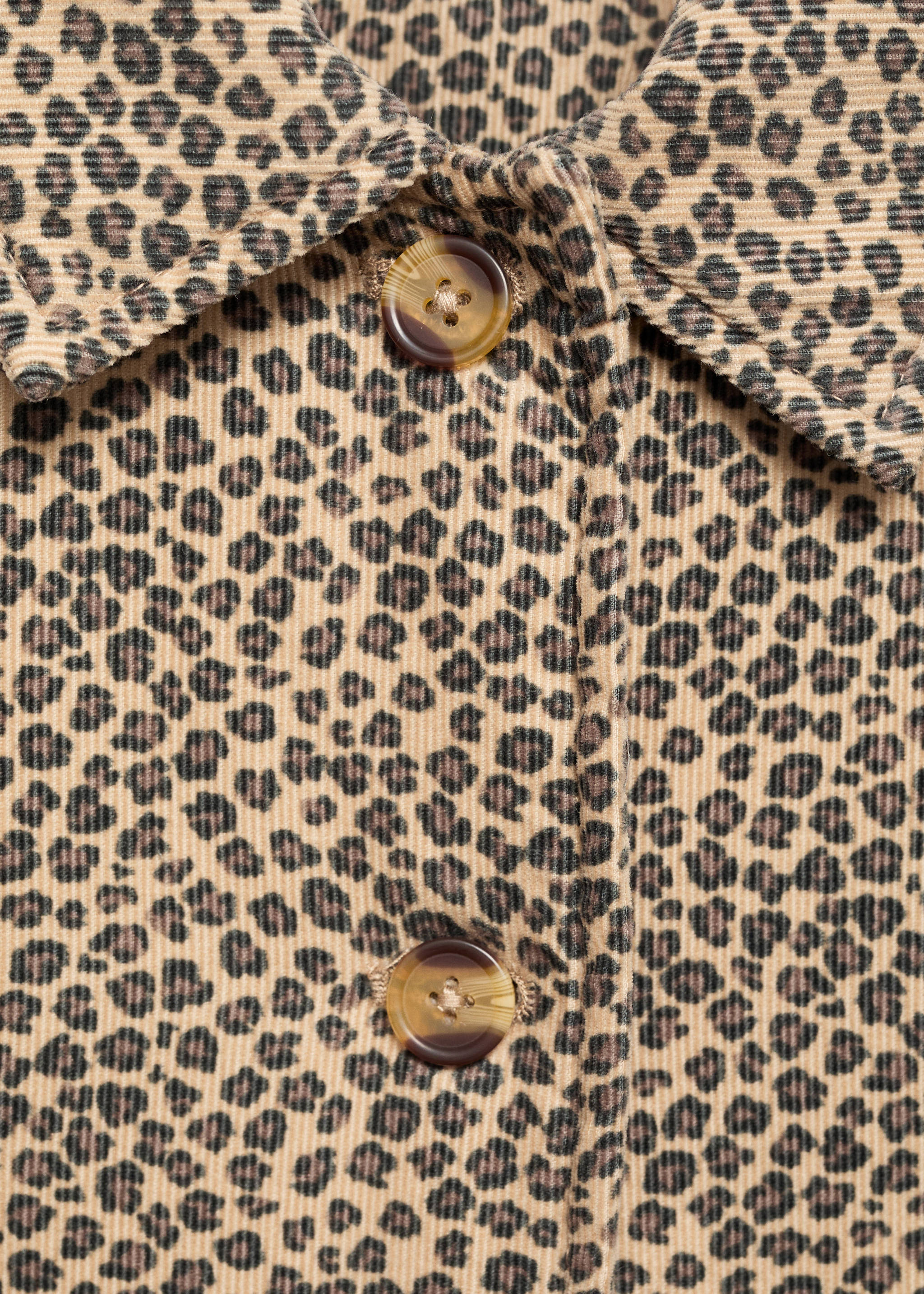 Leopard-print corduroy coat - Details of the article 8