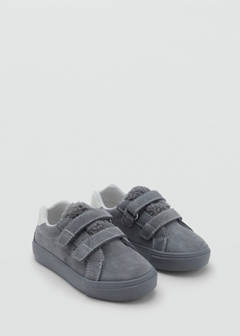 Leather mixed sneakers — Charcoal 2