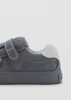 Leather mixed sneakers — Charcoal 3