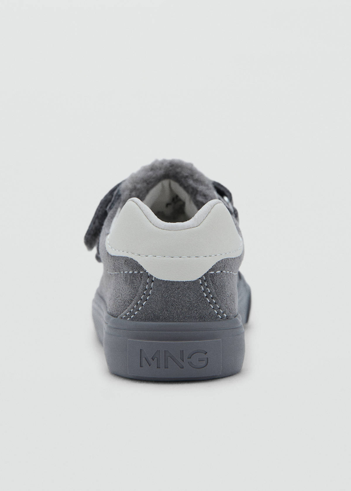 Leather mixed sneakers — Charcoal