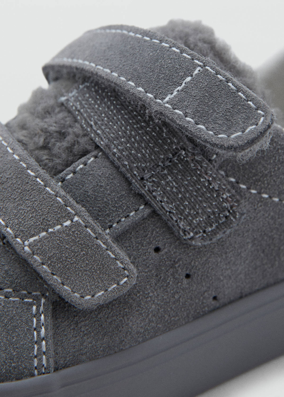 Leather mixed sneakers — Charcoal