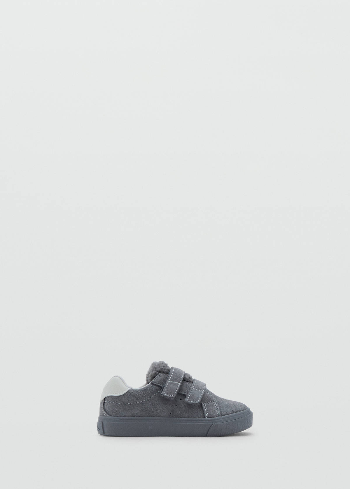 Leather mixed sneakers — Charcoal
