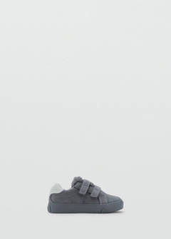 Leather mixed sneakers — Charcoal 1
