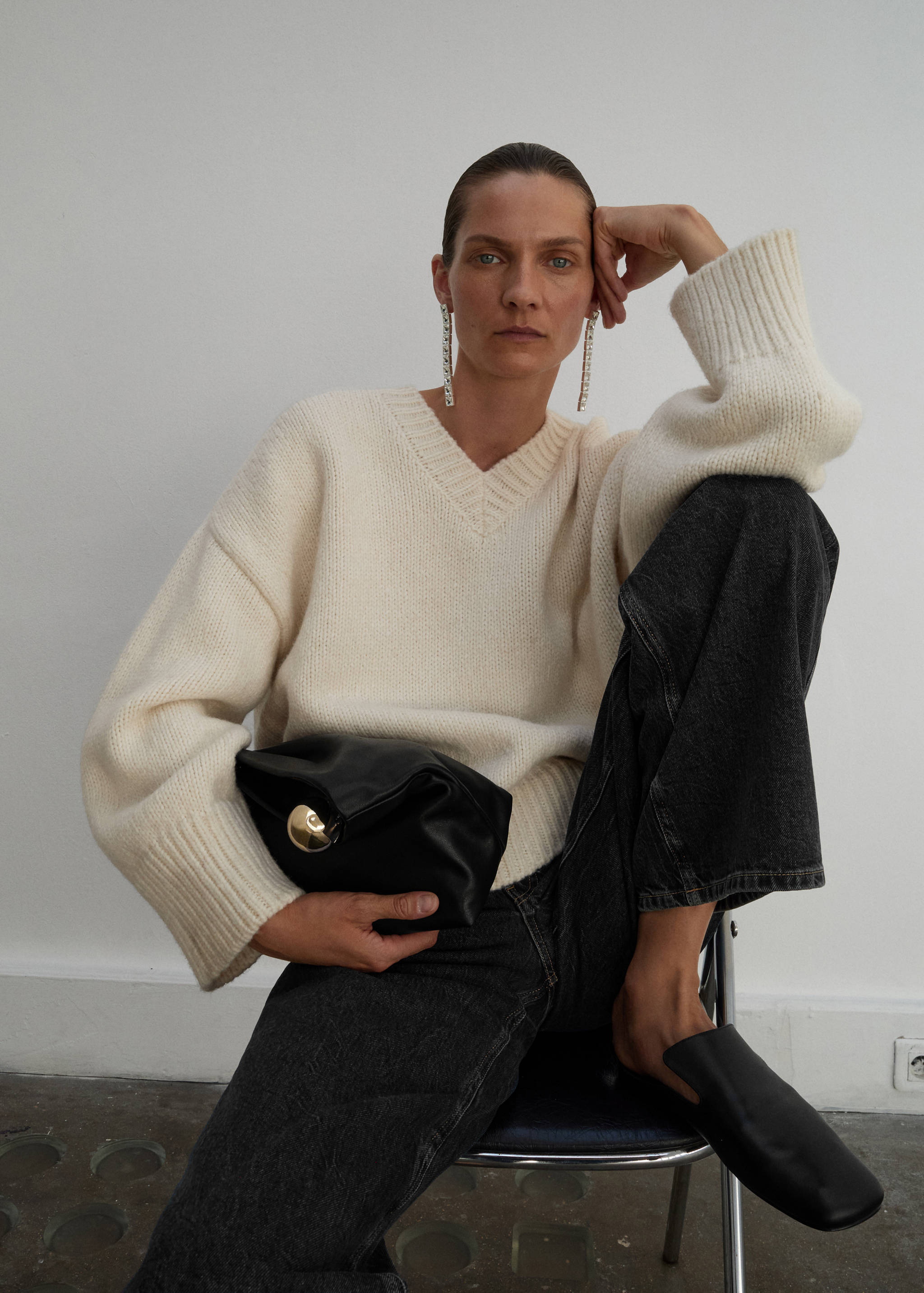 Chaussures cuir bout carré - Plan général