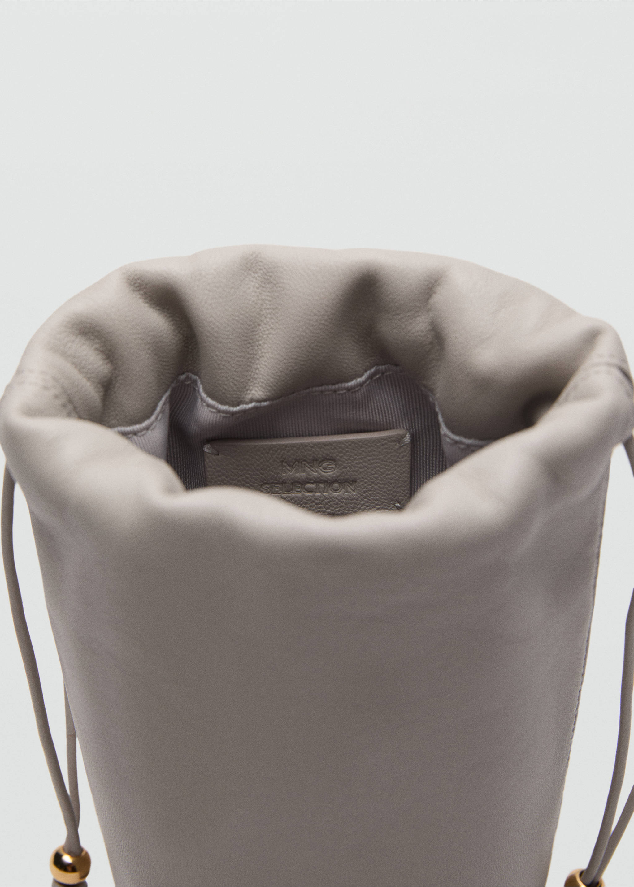 Sac porté main cuir - Détail de l'article 1, Gris clair/pastel. Ref: 17026358-00.