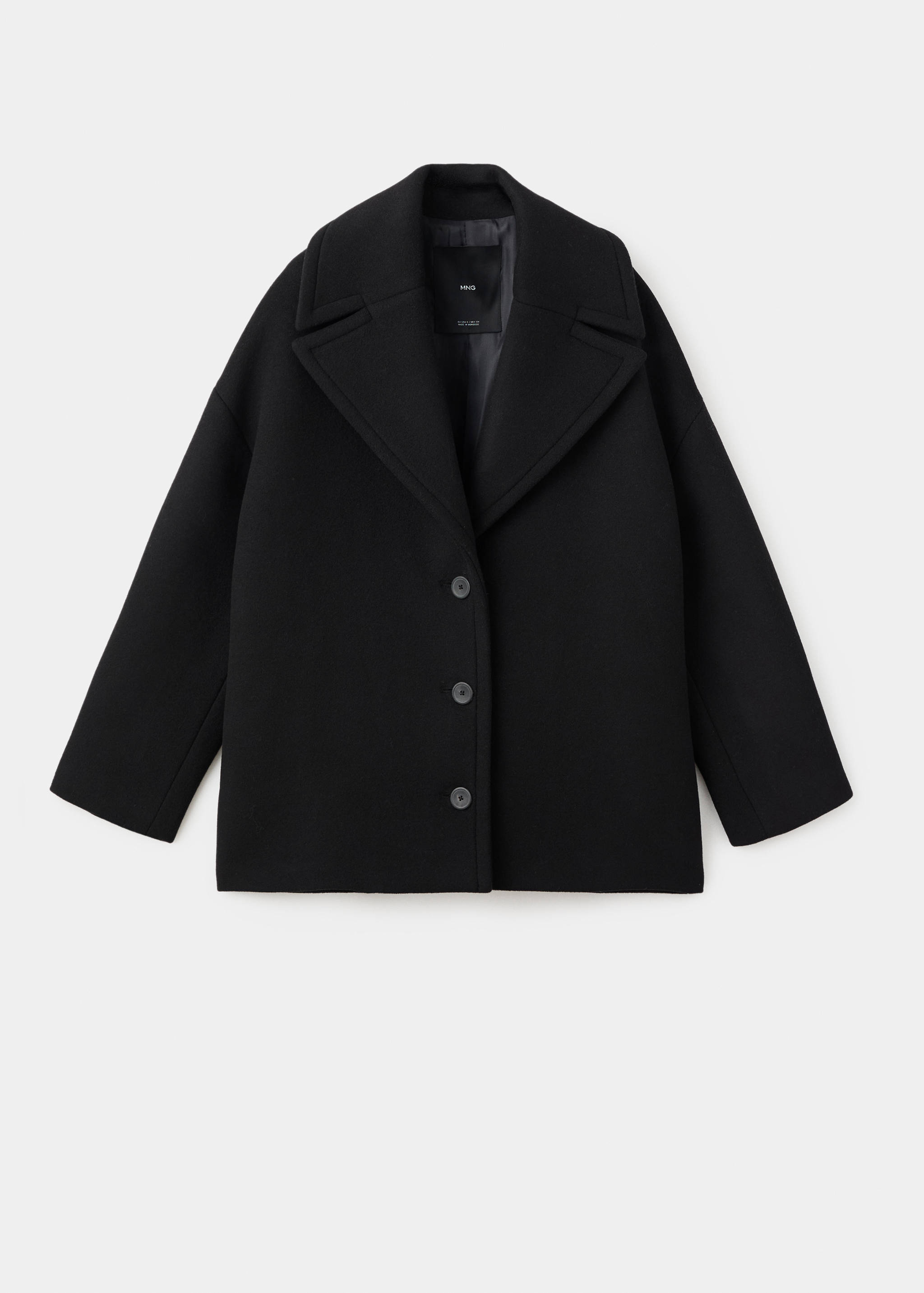 Oversized short wool coat - Article without model