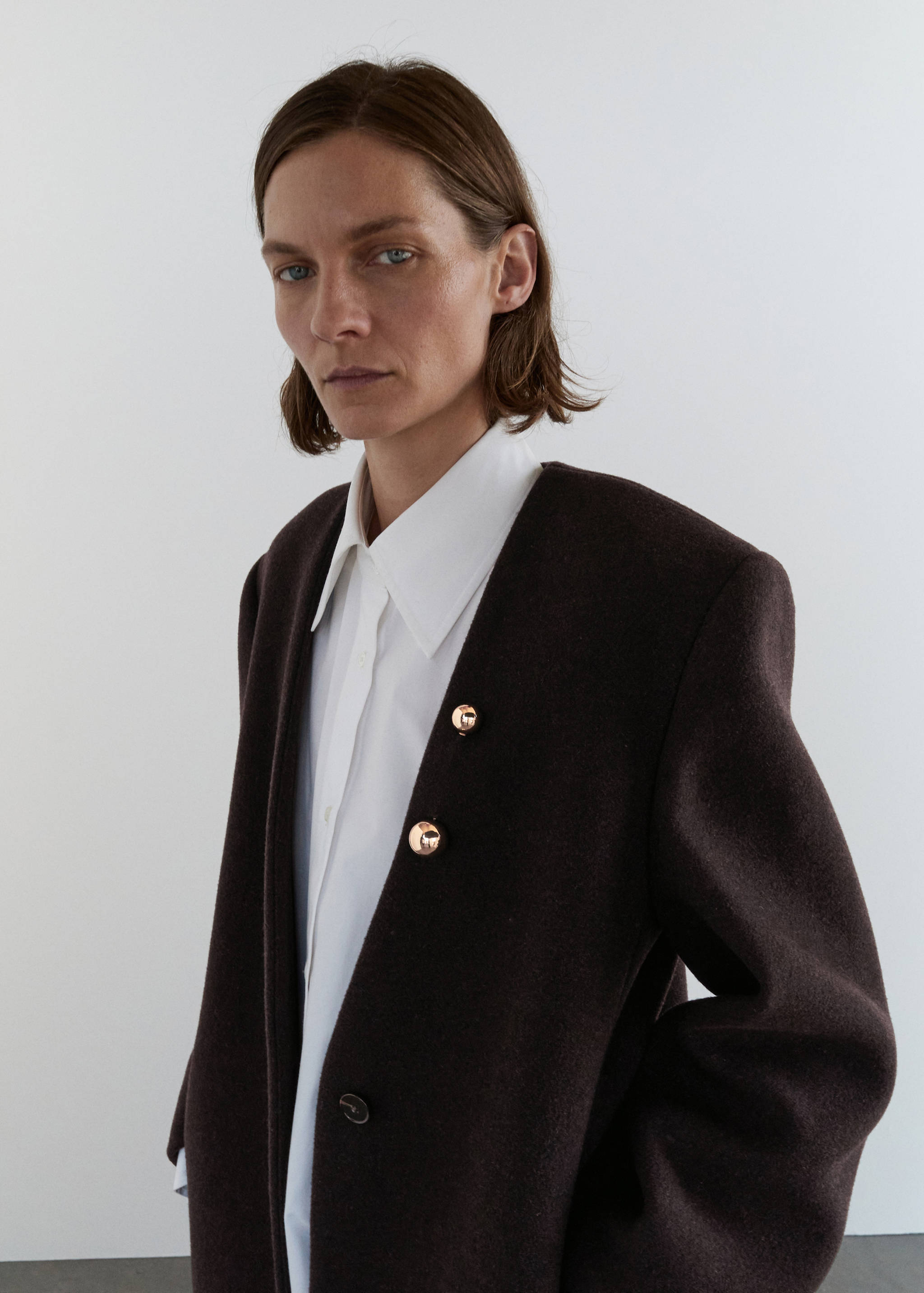 Long wool coat - Medium plane