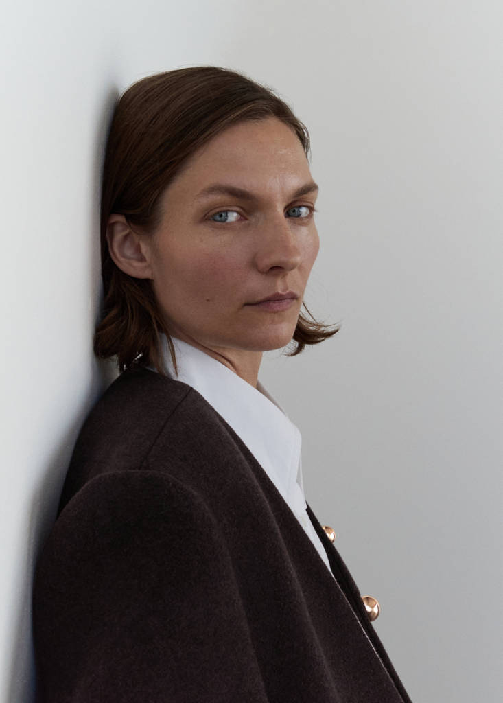 Long wool coat — Chocolate