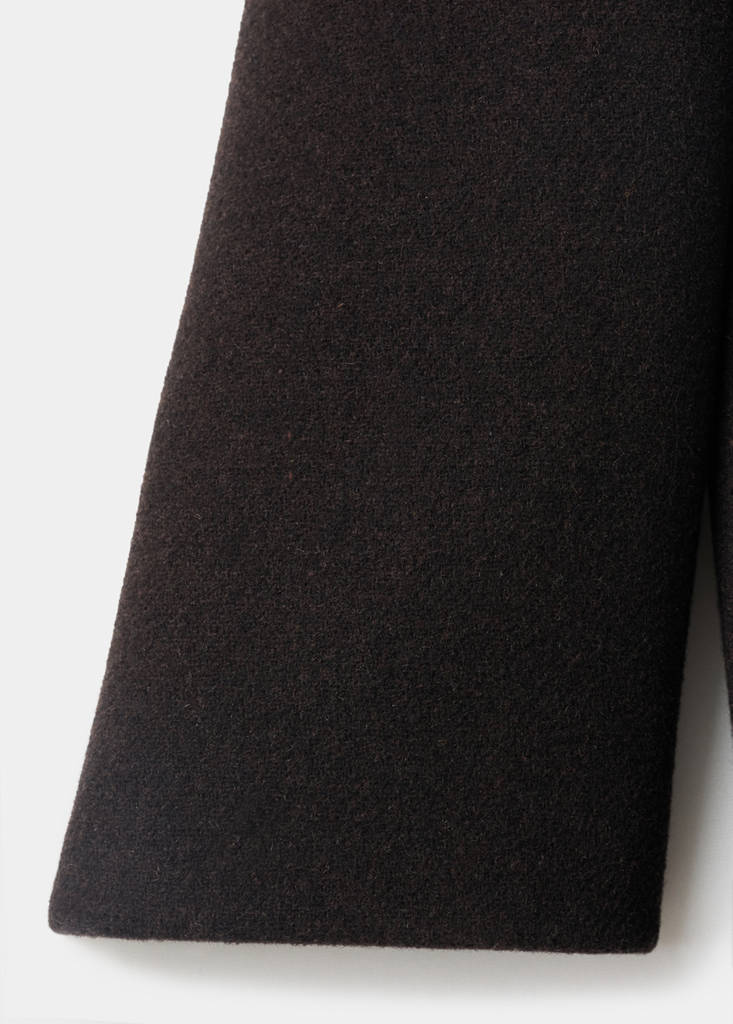 Long wool coat — Chocolate