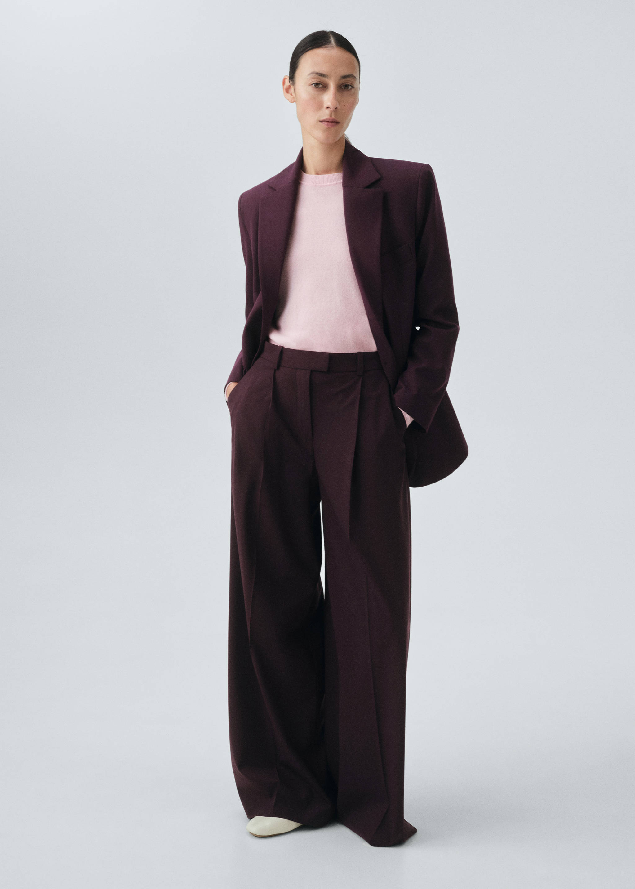 Blazer costume laine mélangée - Plan général