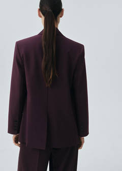 Wool-blend suit blazer — Maroon 3