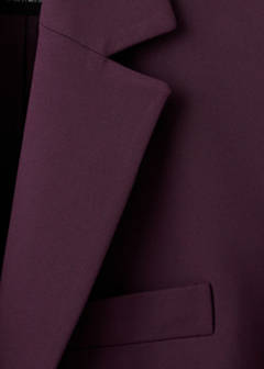 Wool-blend suit blazer — Maroon 7
