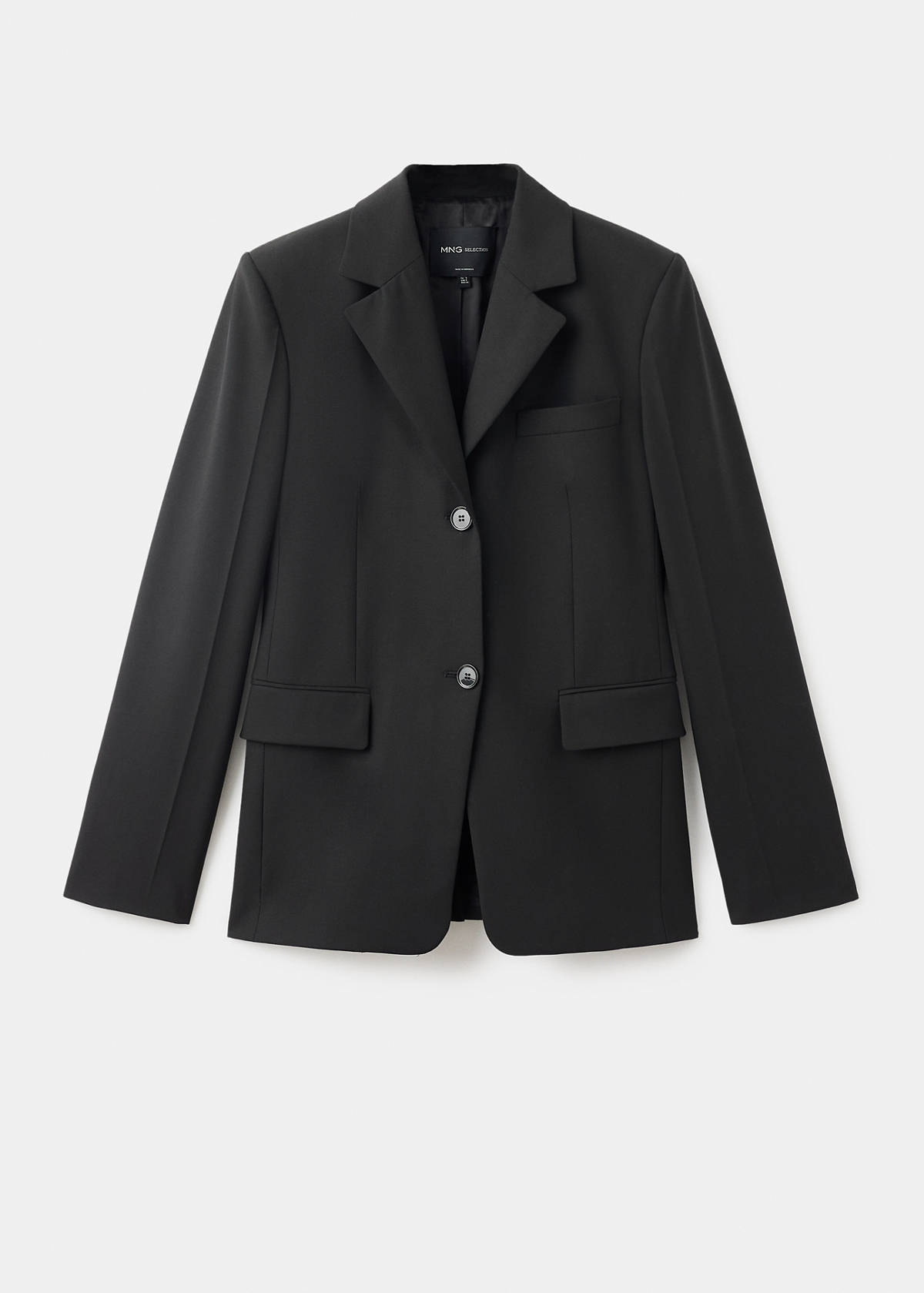 Wool-blend suit blazer — Maroon