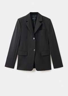 Wool-blend suit blazer — Maroon 6