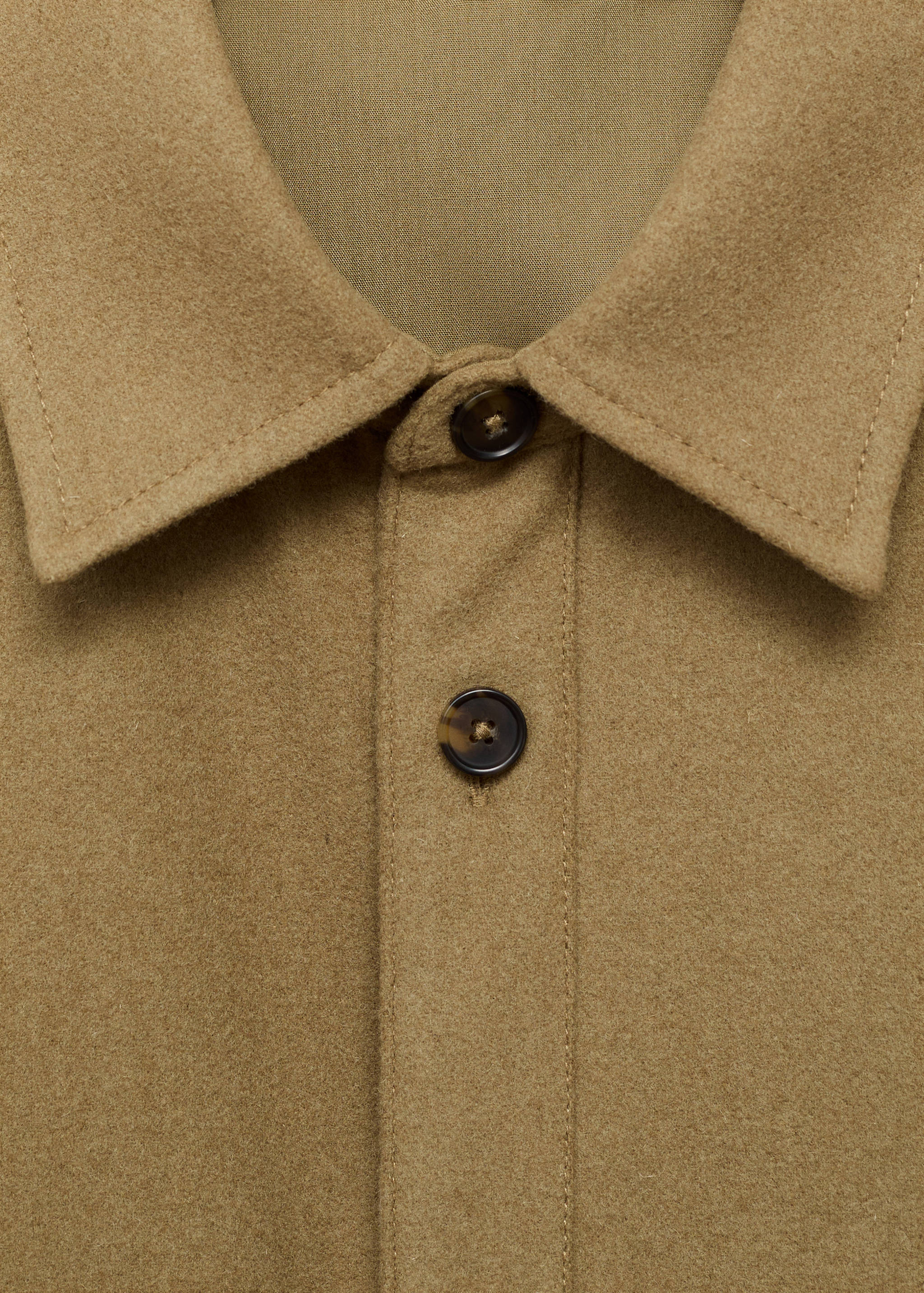 Wool overshirt with pockets - Details of the article 8