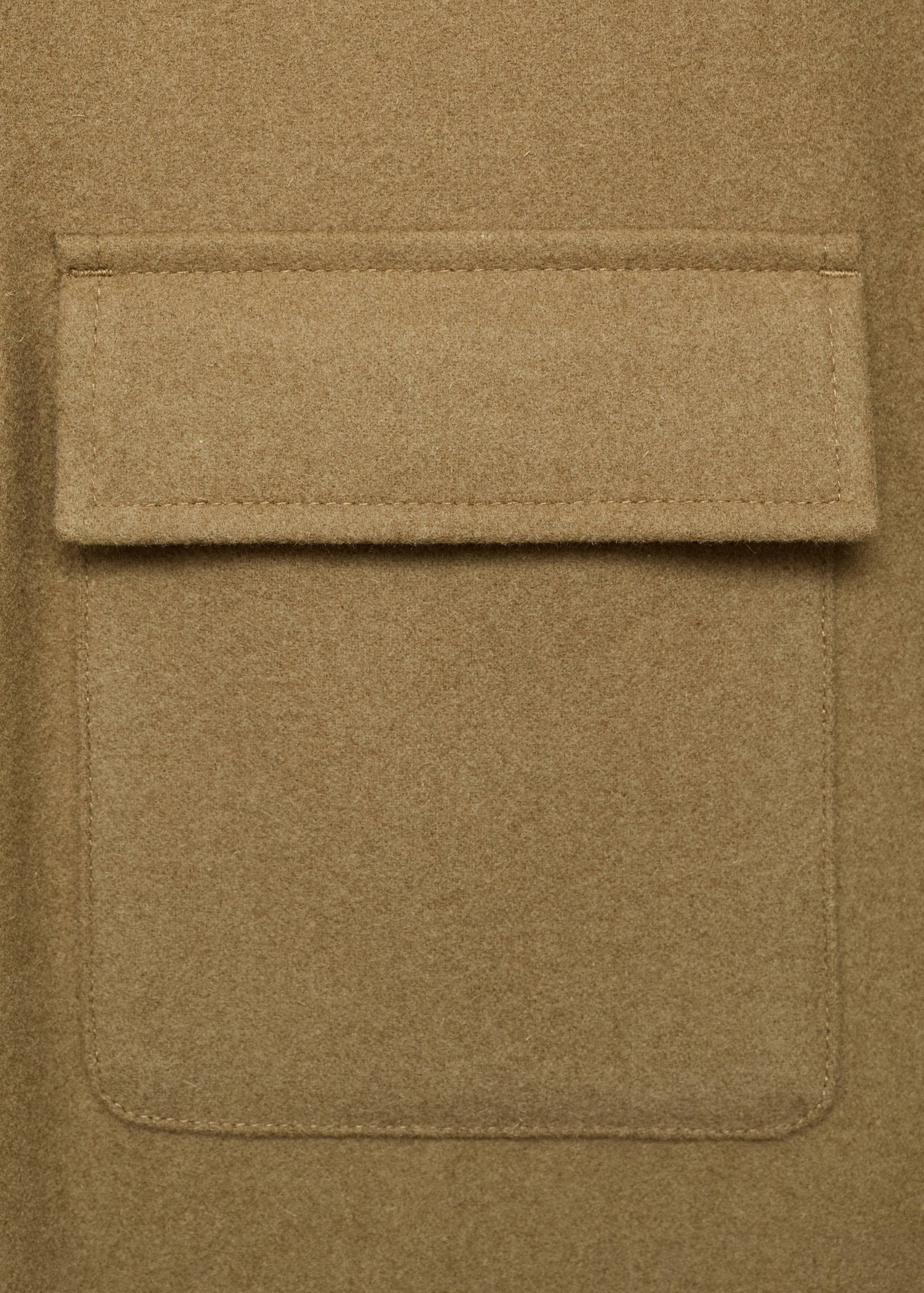 Wool overshirt with pockets - Details of the article 0