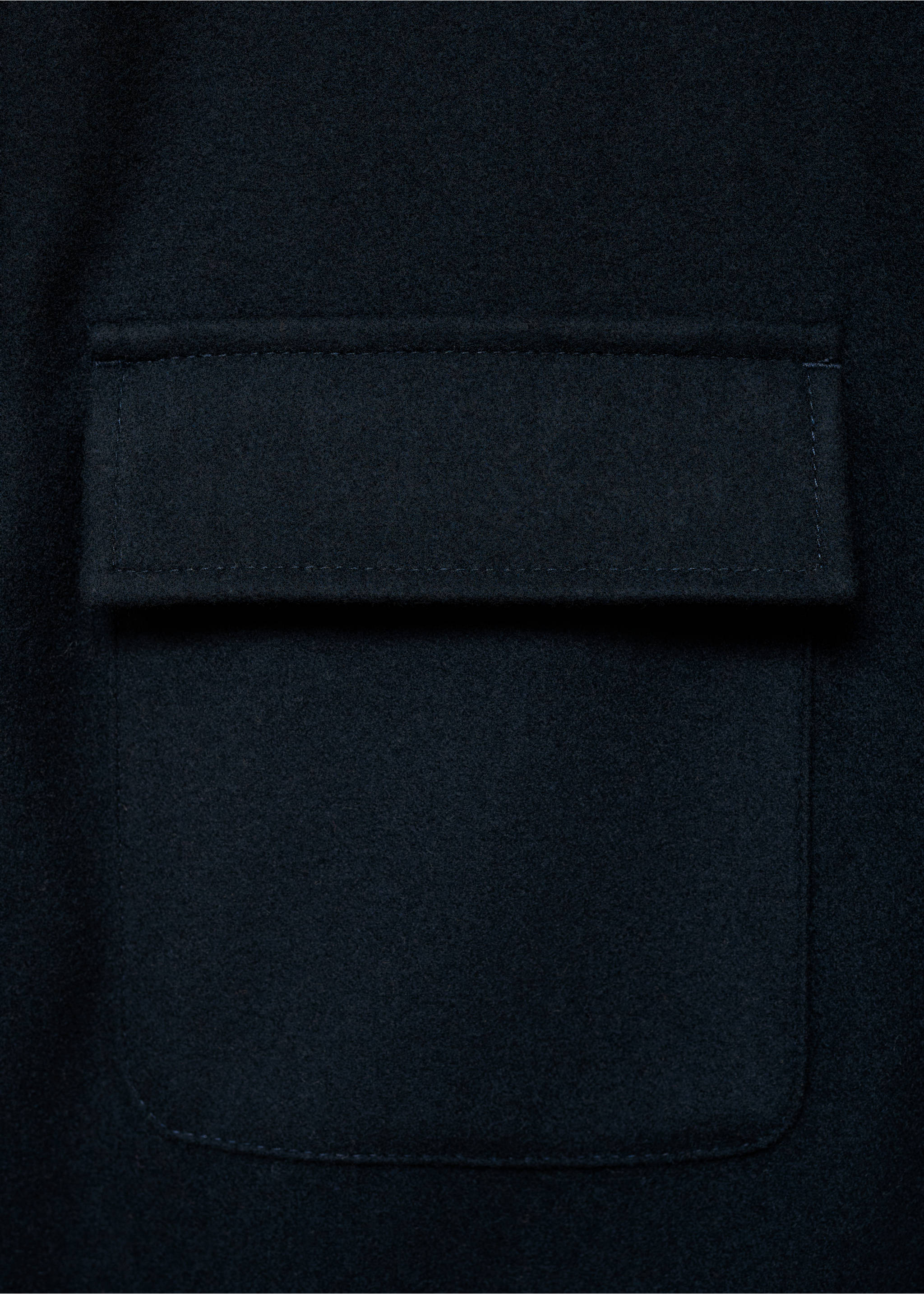 Surchemise laine poches - Détail de l'article 0, Bleu marine foncé. Ref: 17026724-00.