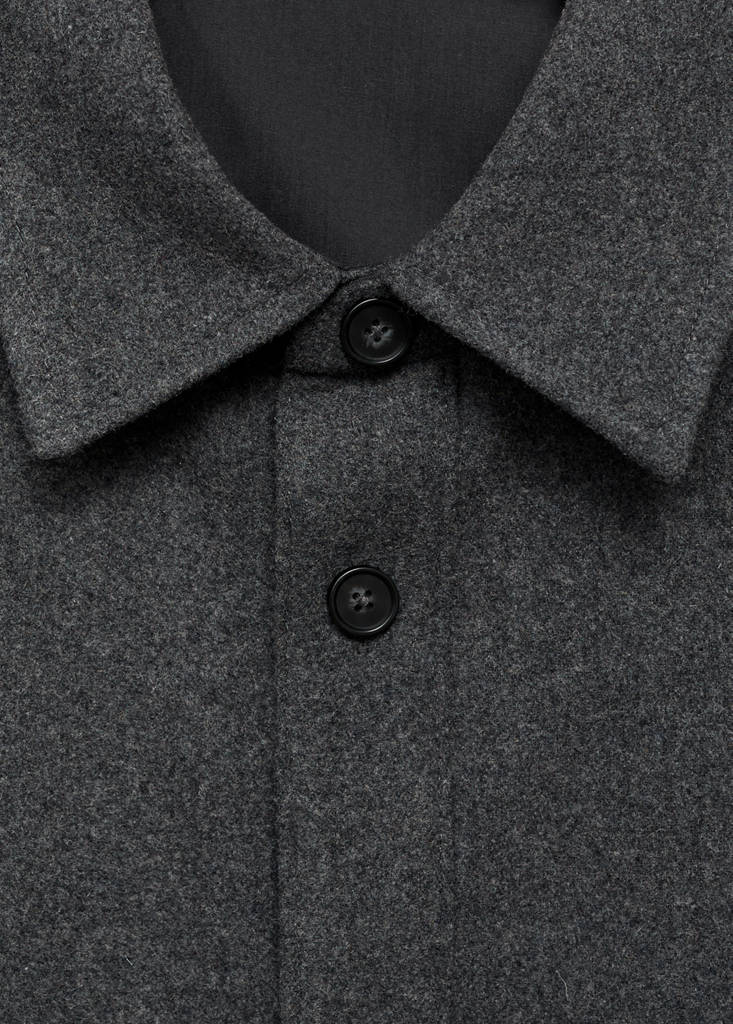 Wool overshirt with pockets — Grey