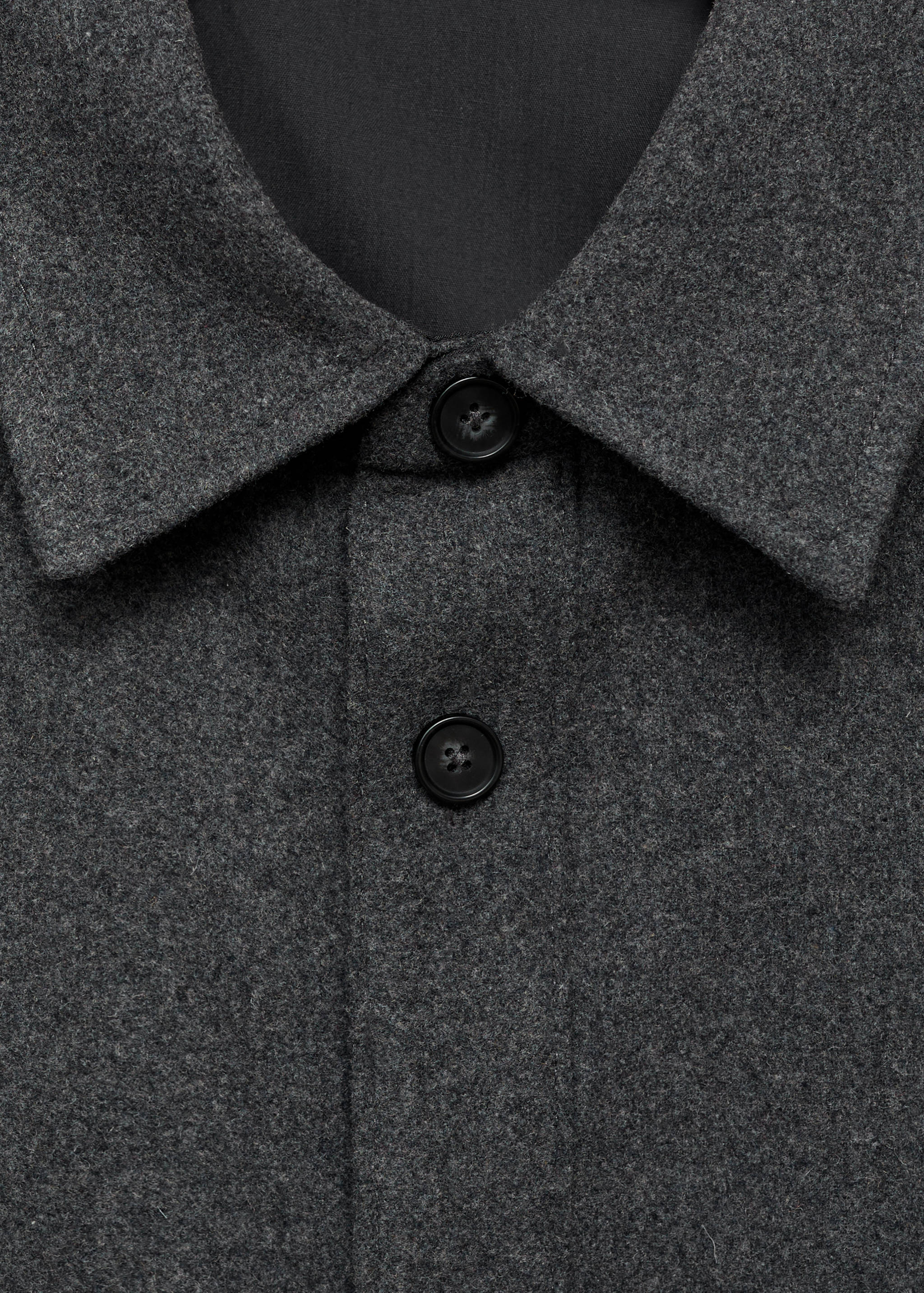 Wool overshirt with pockets - Details of the article 8