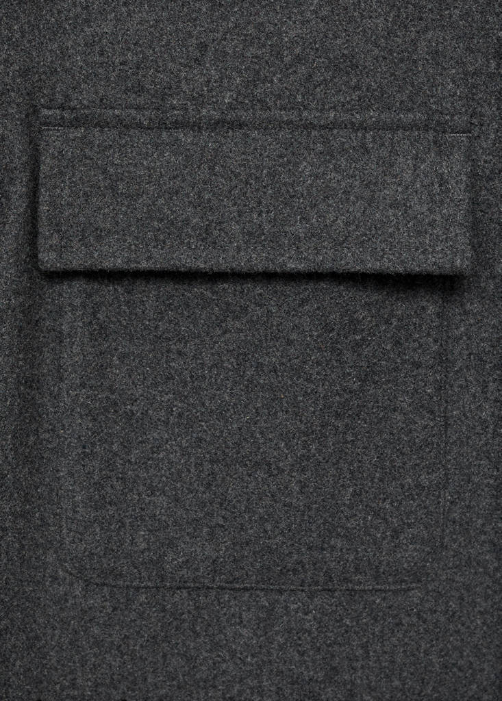 Wool overshirt with pockets — Grey
