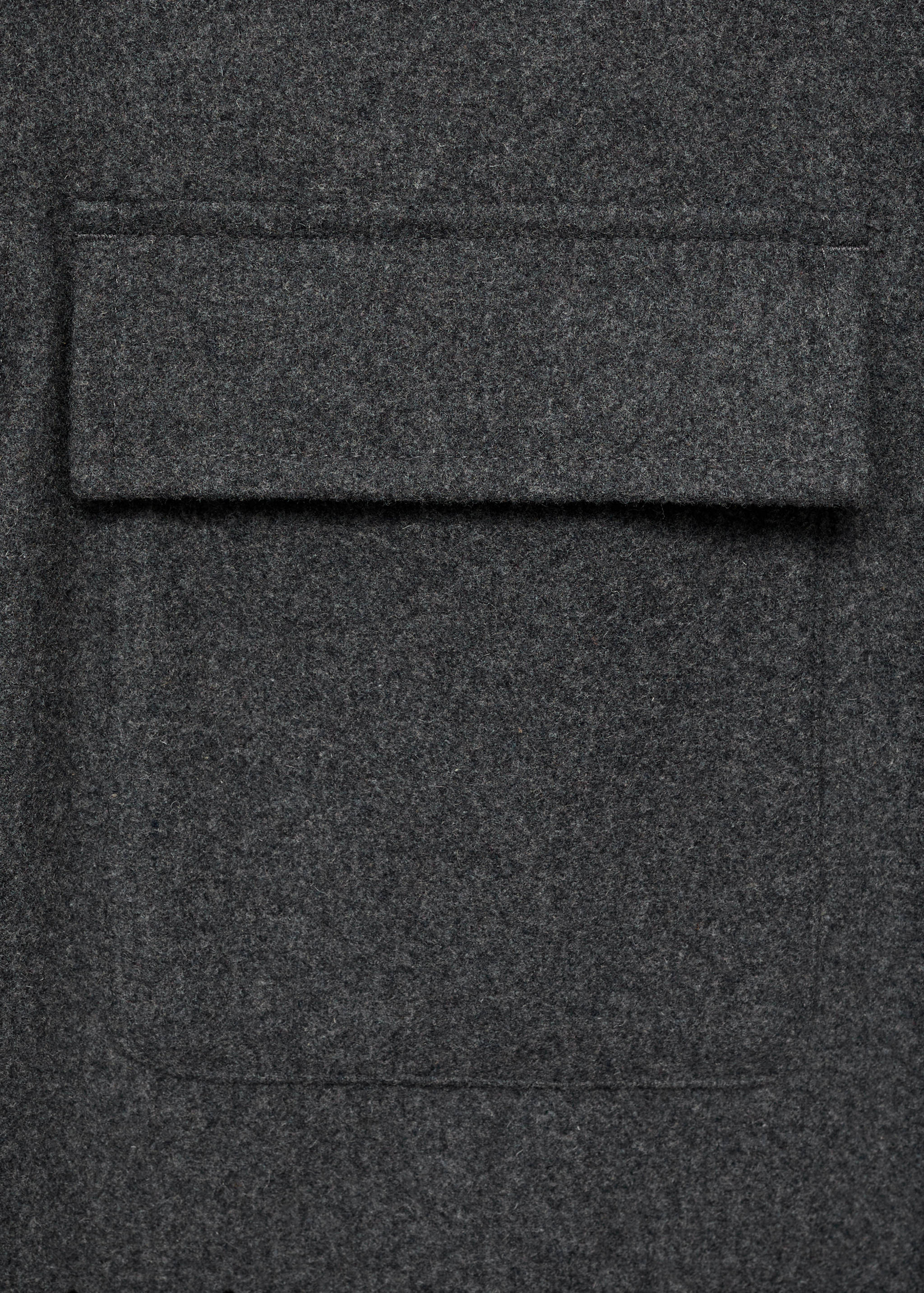 Wool overshirt with pockets - Details of the article 0