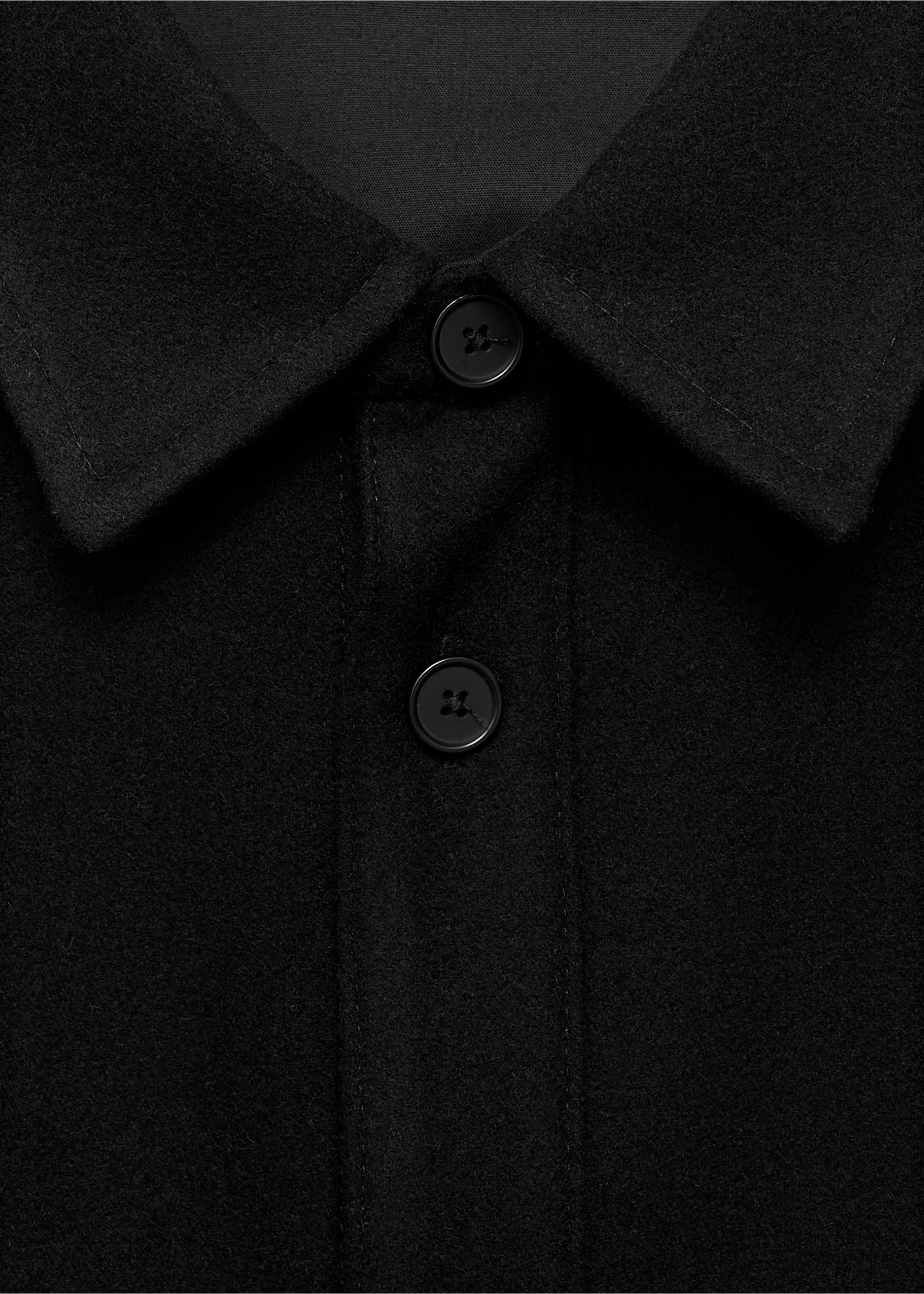 Surchemise laine poches - Détail de l'article 8, Noir. Ref: 17026724-00.