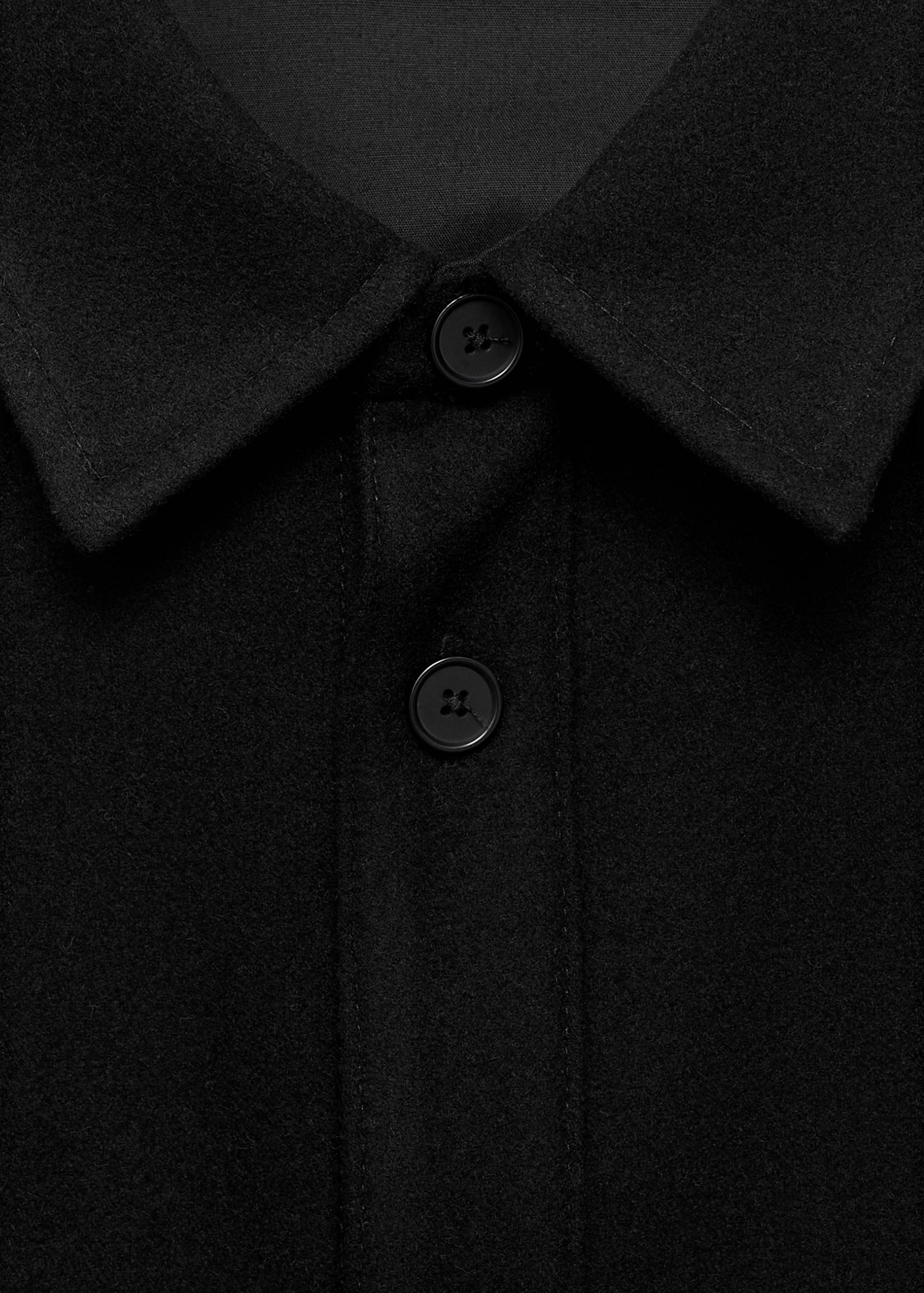 Wool overshirt with pockets - Details of the article 8