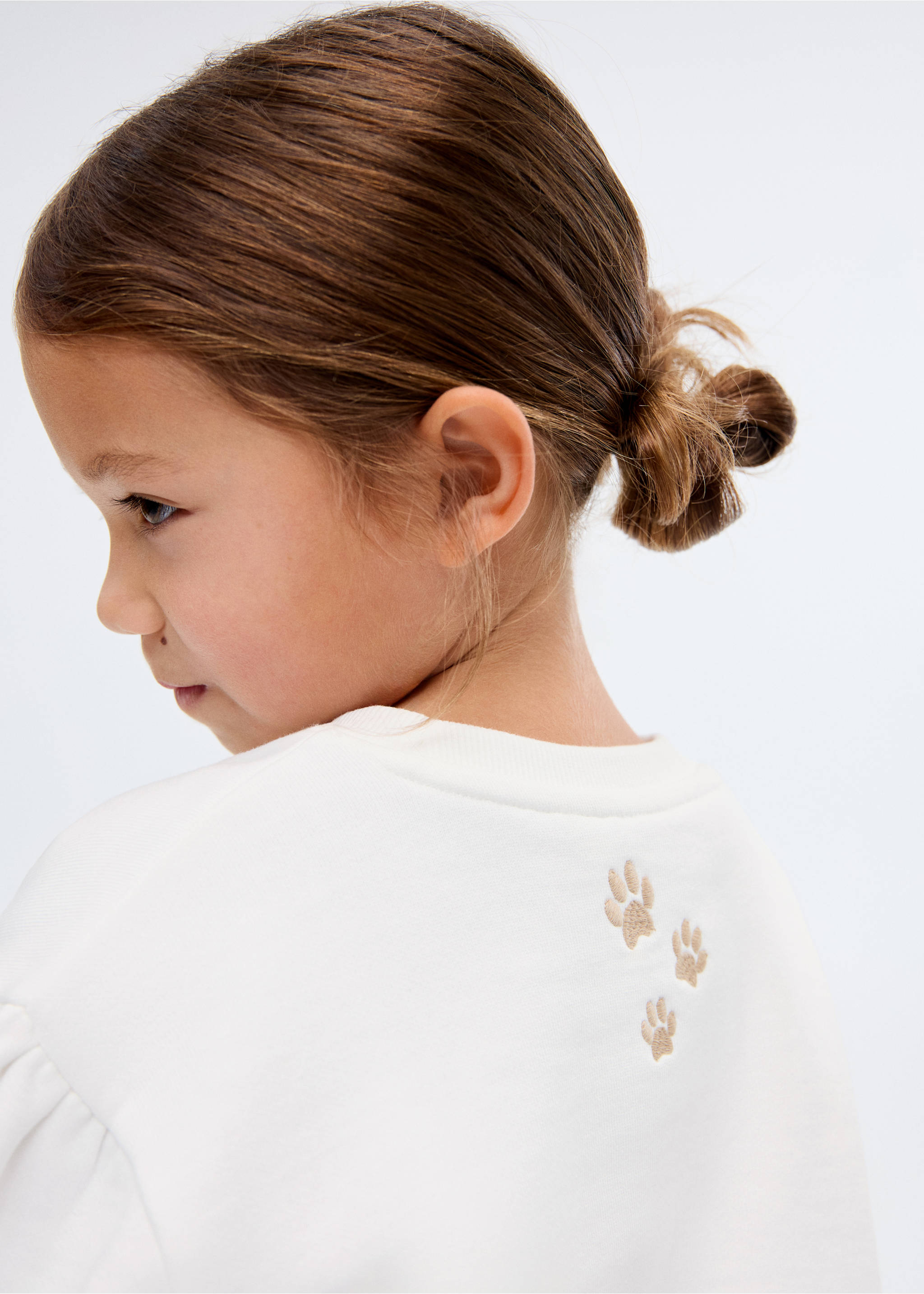 Embroidered lion sweatshirt - Details of the article 4, Off White. Ref: 17026729-00.