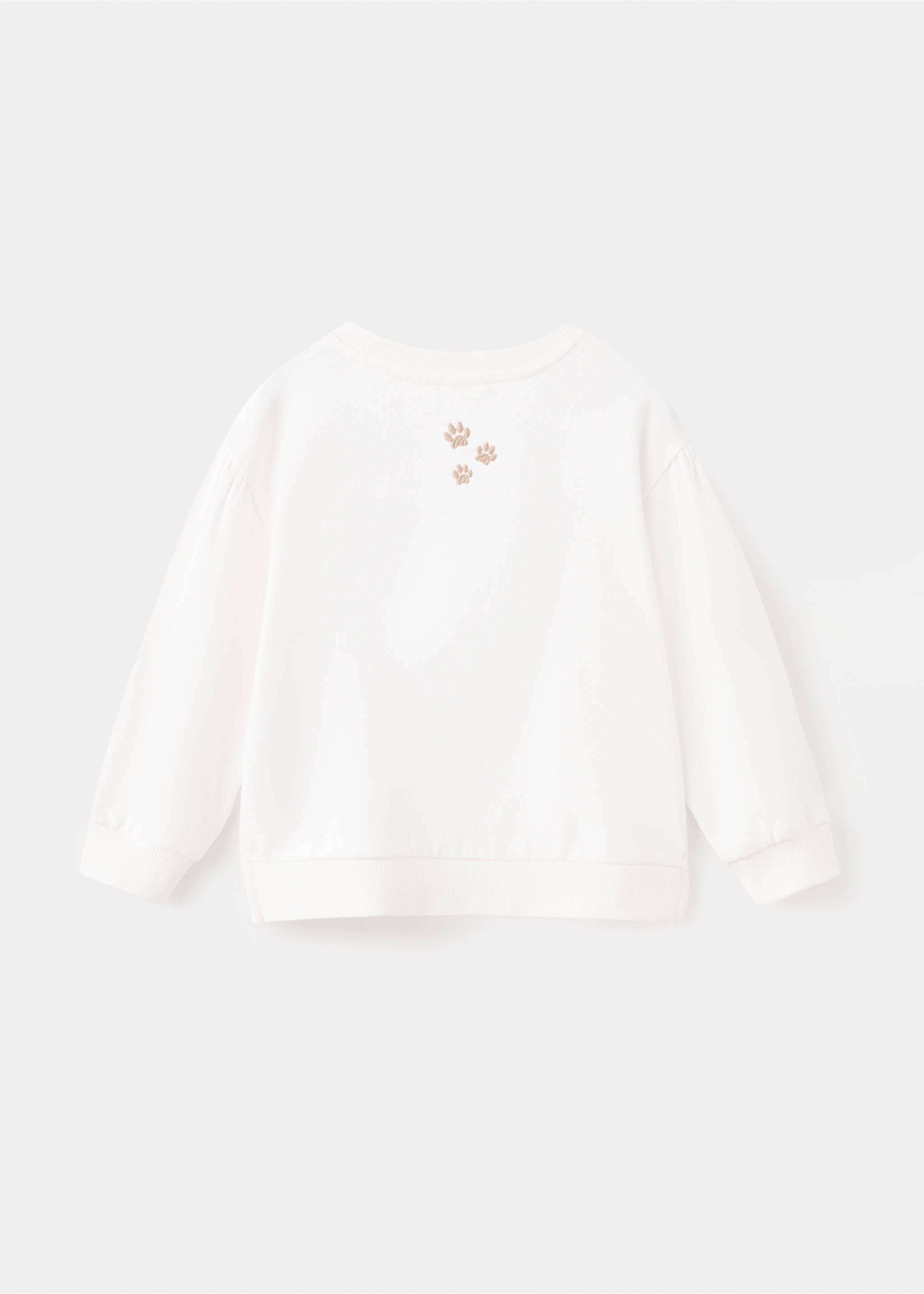 Embroidered lion sweatshirt - Reverse of the article, Off White. Ref: 17026729-00.