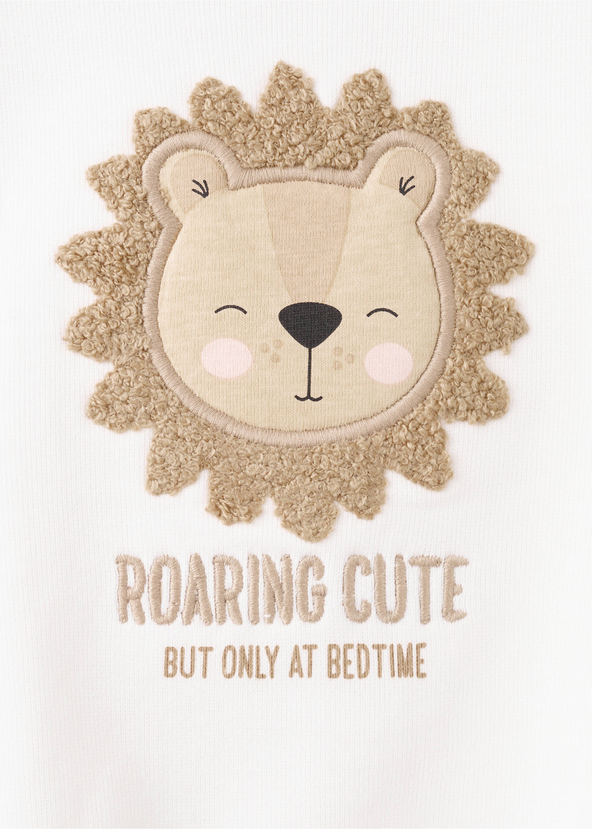 Embroidered lion sweatshirt - Details of the article 8, Off White. Ref: 17026729-00.