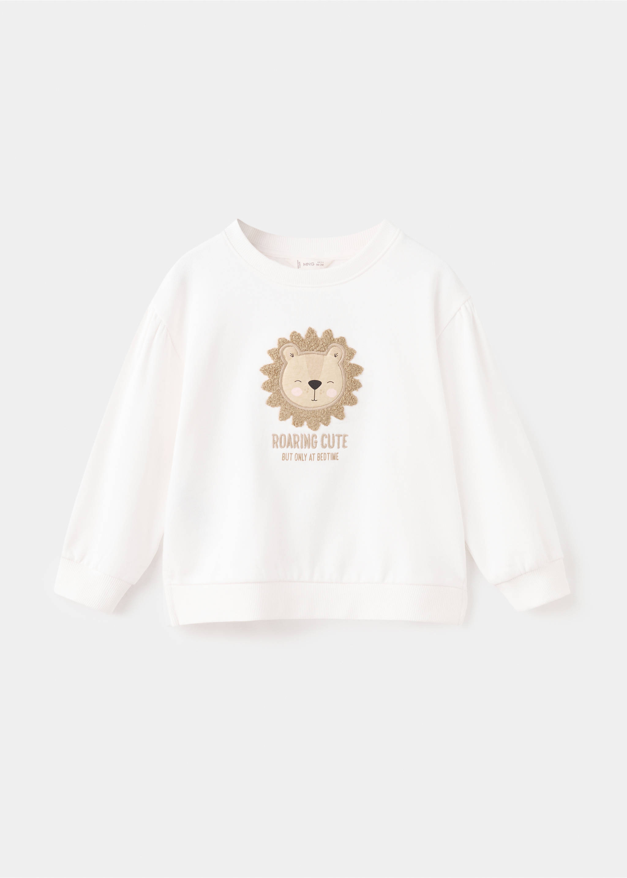 Embroidered lion sweatshirt - Article without model, Off White. Ref: 17026729-00.