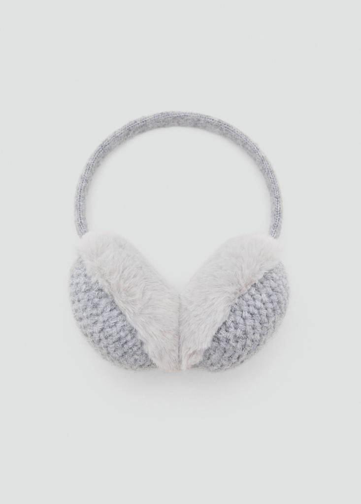 Fur-effect earmuffs — Grey