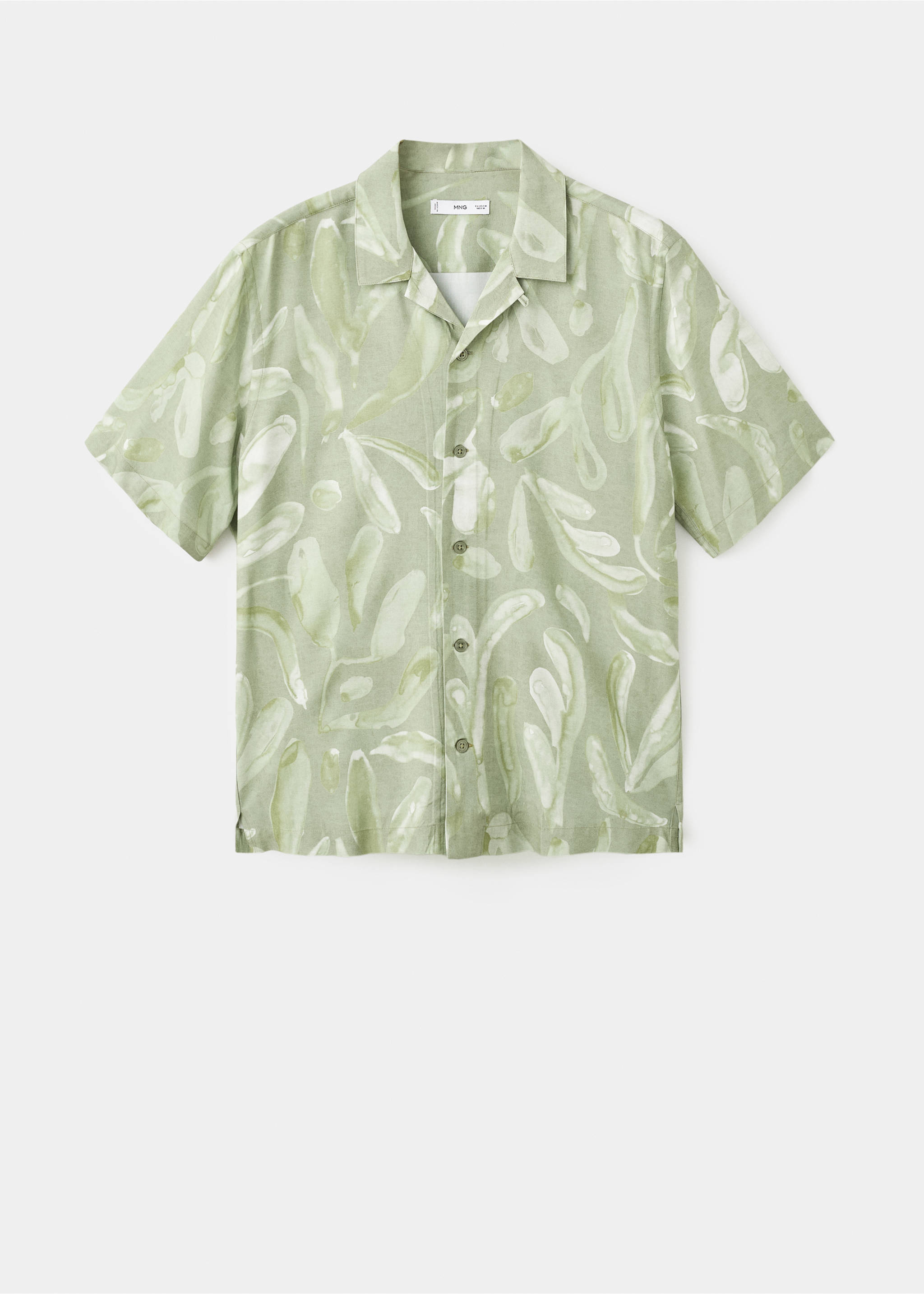 Chemise relaxed-fit fluide imprimée - Article sans modèle, Vert d´eau. Ref: 17026740-00.