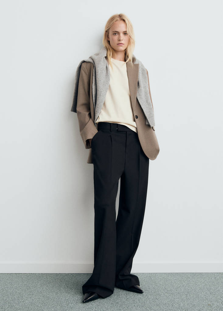 Straight jacket with flap pockets — Medium Brown