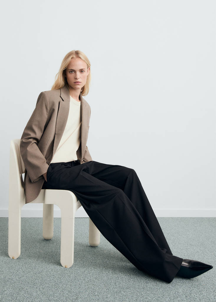 Straight jacket with flap pockets — Medium Brown