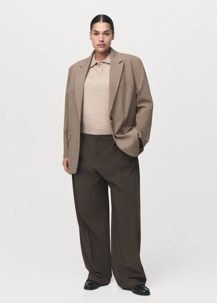 Straight jacket with flap pockets — Medium Brown